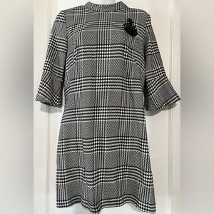 H&M Black and White Checker Dress